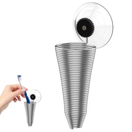 XNDGURE Traceless Suction Cup Toothbrush Holders Wall Mounted Toothbrush Holders for Shower, Bathroom, RV, Kitchen