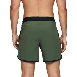 EDOTON Swimming Trunks for Men, Board Shorts, Quick-Drying Beach Shorts with Adjustable and Pockets, Swimming Shorts, Plain Printed Swimming Trunks, S-XXL, Army Green, XL