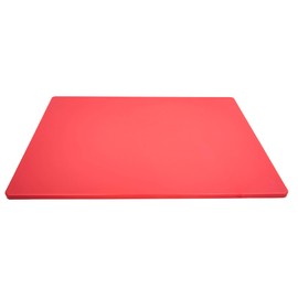 Thirteen Chefs Extra Large 24 x 18 Red Cutting Board - HDPE Plastic, 1/2" Thick Poly for Commercial Restaurant Kitchens, NSF Stamped