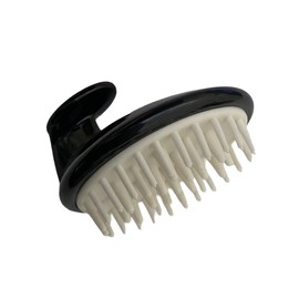 Hair Scalp Massager Shampoo Brush Black, GBS [Wet & Dry] Manual Head Scalp Massage Brush, Soft Silicone Bristles Care for The Scalp, Exfoliate and Remove Dandruff, Promote Hair Growth - Black