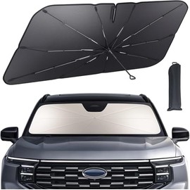 Parasol para Auto,Protector Solar para Parabrisas 140x78cm Universal,Parasol para Coche con Aislamiento Térmico,Bloqueo UV,Parasol Plegable para Coches,Camioneta,Sedan,SUV,Accesorios para Automovil