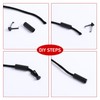 YQQYG Cord Ends Metal 4 Pairs Black Lace Tips Metal