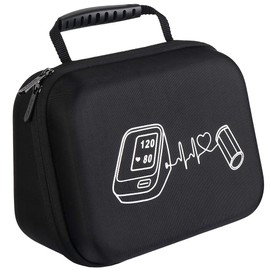 BOVKE Carrying Case Travel Bag Replacement for Omron 10 Series BP5450 BP5350 Platinum Blood Pressure Monitor Premium Upper Arm Cuff Digital Bluetooth Blood Pressure Machine, Black