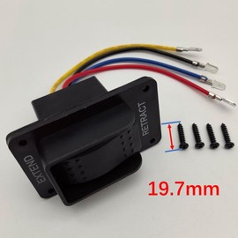 Canyoyi RV Electric Stabilizer Jack Switch for Lippert High Speed Stabilizer Jacks Power Stabilizer Jack Extend Retract Switch with Harness Extra Terminals IP66-rated Waterproof 387874 LC298707 24-054