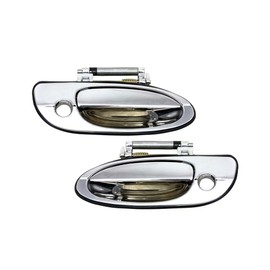 KarParts360 for Nissan Maxima 2000 2001 2002 2003 Exterior Door Handles Front, Driver and Passenger Side | Pair | Chrome | with Key Hole | Replacement for 806062Y000, 806072Y000