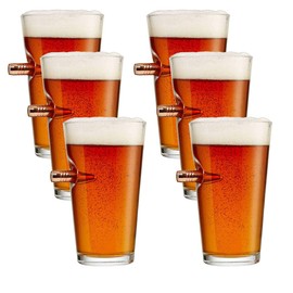 The Original BenShot Bullet Beer Glass | Made in the USA (6 Glasses)