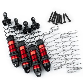 Runup Aluminium Shock Absorber Set 58 mm Front and Rear for 1:18 Losi LMT RC Car Upgrade Parts (Red)
