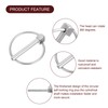 QUARKZMAN 4pcs 1/8" x 1-3/8" Locking Pin with Ring, Stainless
