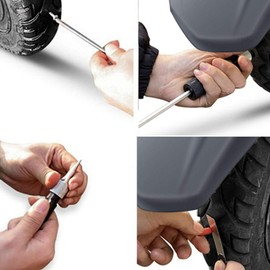 Car Motorcycle Tire Repair Kit, TOTMOX Car Motorcycle Tire Repair Plugger Tool Kit, Tire Wheel Mushroom Repair Kit, Plug Probe Nozzle, 7pcs/Set