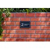 Badgemaster Modern Anthracite House Number Sign Plaque Stainless Steel Standoffs