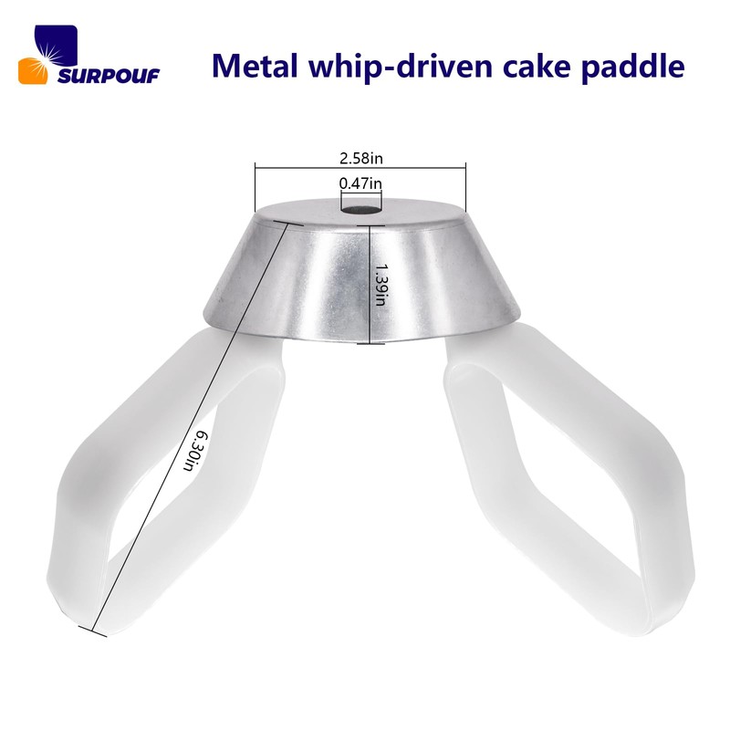 Cookie Paddles with Metal Whip Drive Compatible with Universal Mixers