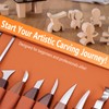 20Pcs Wood Carving Kit, with PU Storage Bag, Wood Carving
