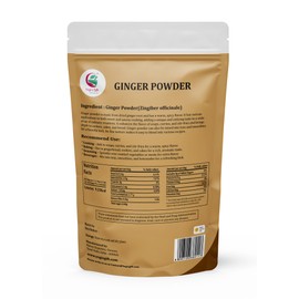Ginger Powder 1 LB, 100% Pure & Natural Ground Ginger, Premium Quality Product for Cooking & Tea, Flavorful & Aromatic, Resealable Bag for Freshness - By Yogi’s Gift®