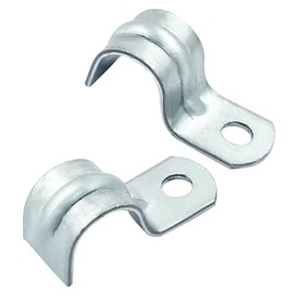 Biaungdo 30 Pcs M12 Rigid Pipe Strap, 1/2 Inch Zinc Plated Steel One Hole Strap Bracket Pipe Clamps Heavy Duty Conduit Clamps Tension Tube Clip Cable Clamp Hanger for Conduit, Pipe Fixing