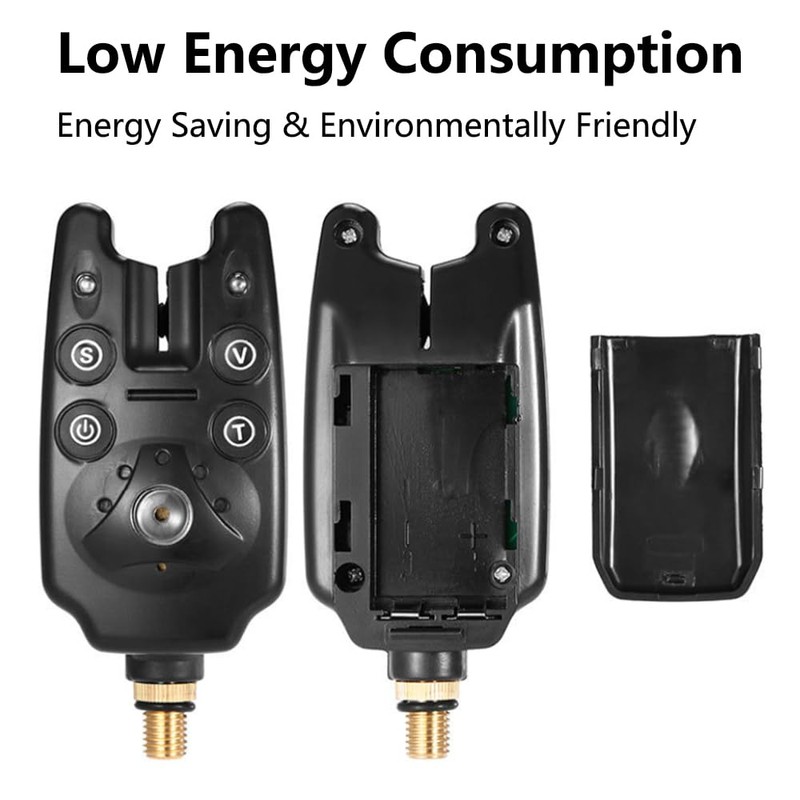 Fishing Bite Alarm, 2 Pack Bite Alarm with LED Indicator,