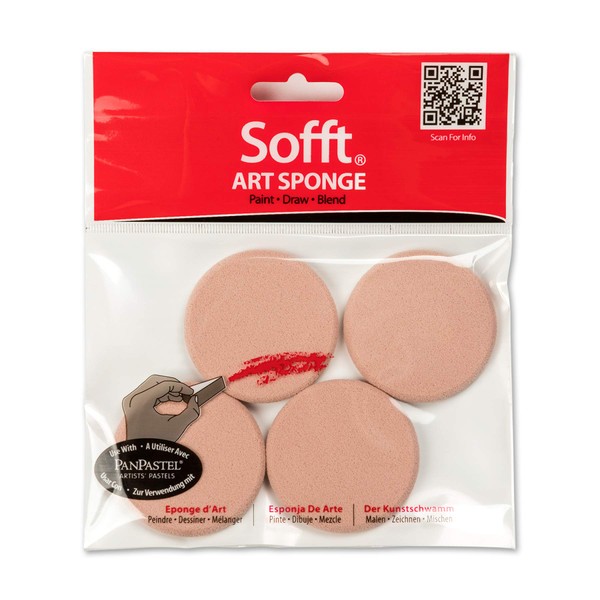 Sofft Tool 61042 Round Sponges Pack of 4 for PanPastel