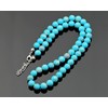 Natural Blue Imperial Jasper Beaded Choker, Genuine Blue Crystal Necklace,