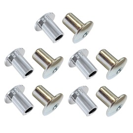 TERF® M8 X 16mm Joint Connector Nuts M8 (8mm) X 16mm Barrel Bolts Socket Head Insert Furniture Hexagonal Allen Radius Head Cap Nuts Alan Key Sleeve Hex Nut - Pack of 10