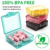 TecQach Small Pill Box 4 pcs,Cute Travel Pill Organizer Case