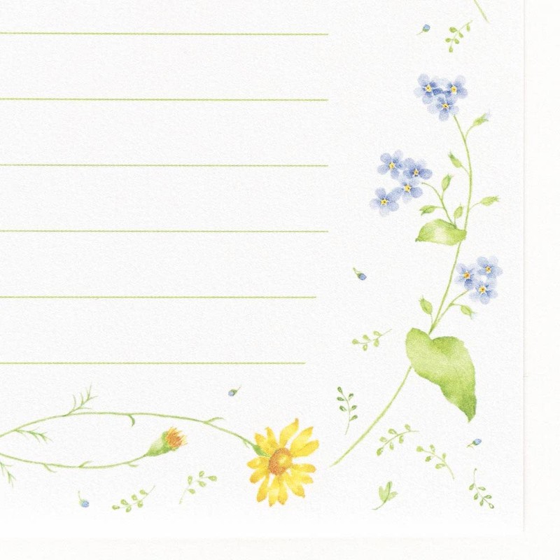 Enuby EA B6 Stationery Paper Flowers Stationery Envelopes Set |