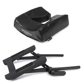 Master Massage Adjustable Ergonomic Dream Face Cradle and ErgonomicDream Face Cushion Pillow with Memory Foam Massage Table-Massage Chair Headrest Platform Set - (ErgonomicDream Black)