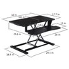 Legend Vansen 32" Adjustable Height Modern MDF Wood Workstation in