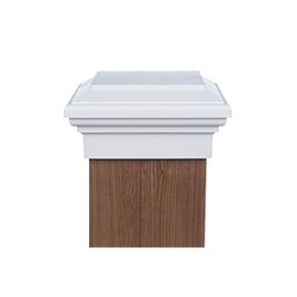 8x8 White Flat Post Cap Most Common fits (7.5"x7.5") Pressure Treated Post. Newel Newport Top for Outdoor Fences, Mailboxes & Decks, by Atlanta Post Caps. Also Available in Actual 8"x8"