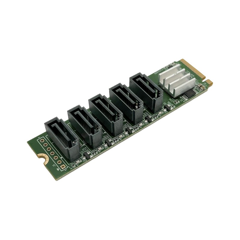 Expert Oriented Interface SATA3 x 5 Ports Expansion M.2 Card