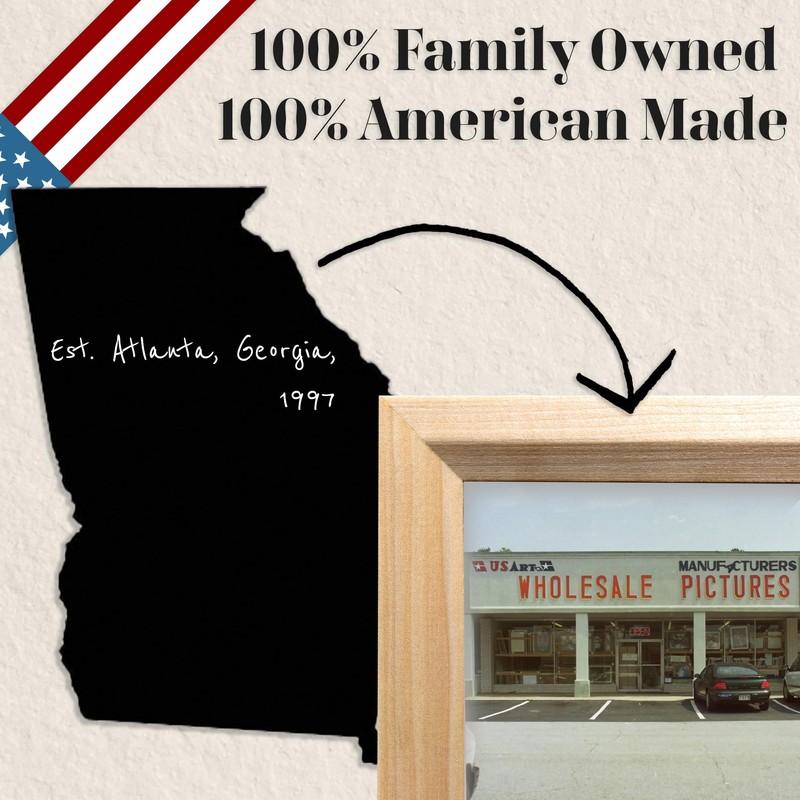 US Art 14x20 Black Picture Frame .75" Inch Wide -