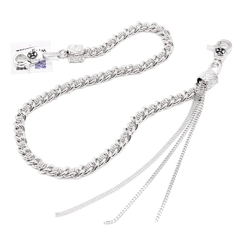 [UNIQSUM] Small Ball Tassel Round Coil Wallet Chain Biker Punk