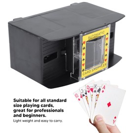 Barajador Automático de Cartas, Máquina de Repartidor de Cartas de Barajado Rápido con Pilas de 4 Barajas para Juegos de Cartas de Club de Fiesta en Casa, Fácil de Usar, Portátil