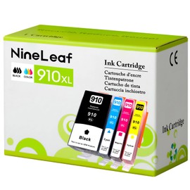 NineLeaf 910XL Ink Cartridge Replacement for HP 910 XL Compatible with OfficeJet 8010 8015 8018 8022 OfficeJet Pro 8020 8025 8028 8035 Printer(12 Combo Pack, Black Cyan Magenta Yellow)