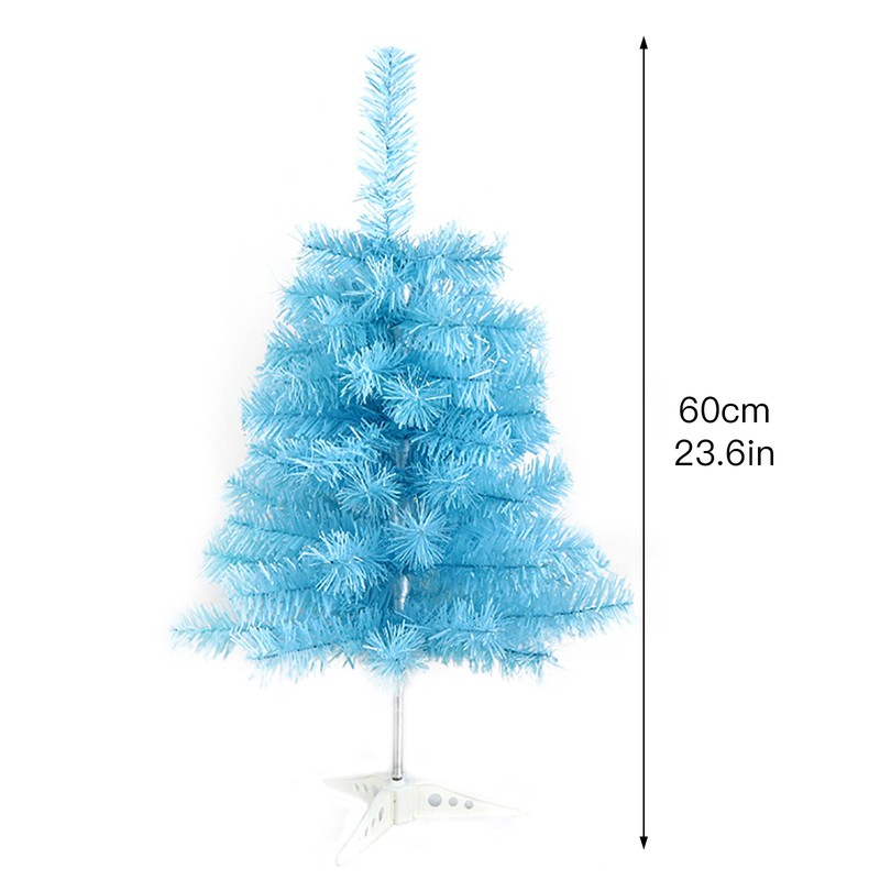 Mini Macaron Blue Christmas Tree Tabletop Xmas Tree with LED