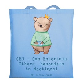 Mr. & Mrs. Panda Tragetasche CEO Unterhaltungskünstler - Geschenk, Netzwerk, Stofftasche, Unternehmensführung, Geschenke für Berufstätige, Berufe,