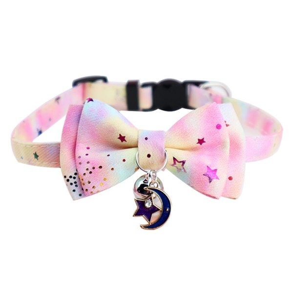 Petiry Starry Cat Collar with Bowtie, Jingly Bell and Breakaway