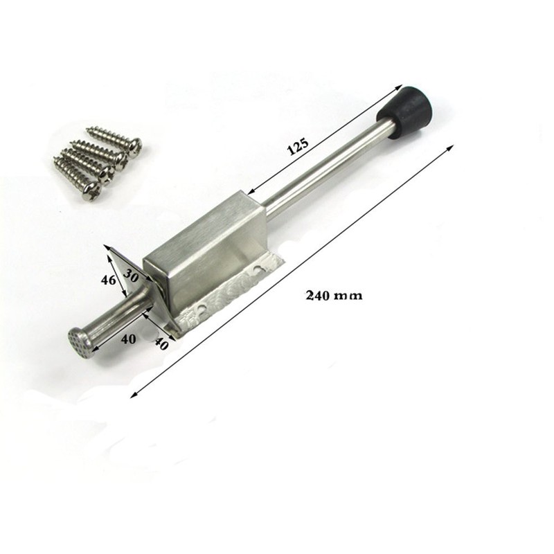 Advanced Stainless Steel Door Stopper Spring Loaded Telescopic Step On