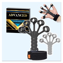 Finger Power Genuine Product [W Recommendation for Bodybuilders x Mixed Martial Artists] (Unique Grip Strength Training), Hand Grips (Black, Gray 1 each)