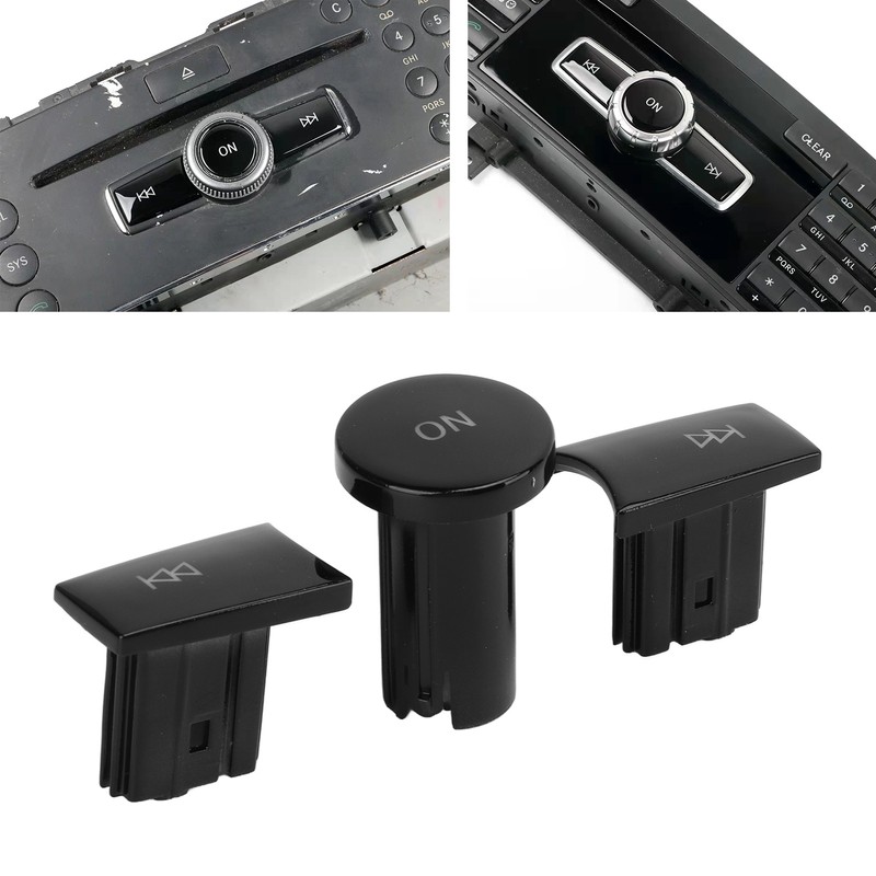 3pcs Multimedia Knob Control Button Car Accessories Replacement for Benz