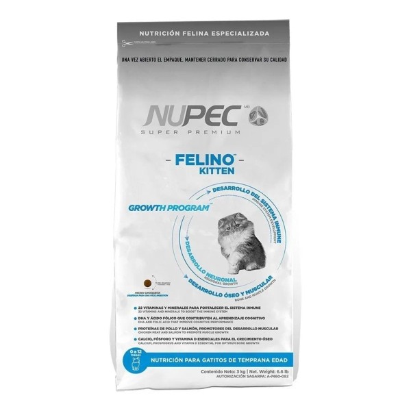 Alimento Nupec Nutrición Felina Especializada Kitten para gato de temprana