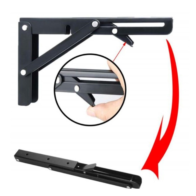 AMBOJIE Folding Shelf Brackets - 14 Inch 2 Pcs Heavy