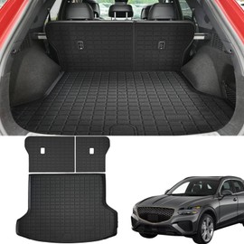 Marretoo for Genesis GV70 Cargo Mat 2025 2024 2023 2022 for Genesis GV70 Accessories Cargo Liner Seat Backrest 2 in 1 Mat All-Weather TPE Black Trunk Cargo Liner for Genesis GV70 Accessories