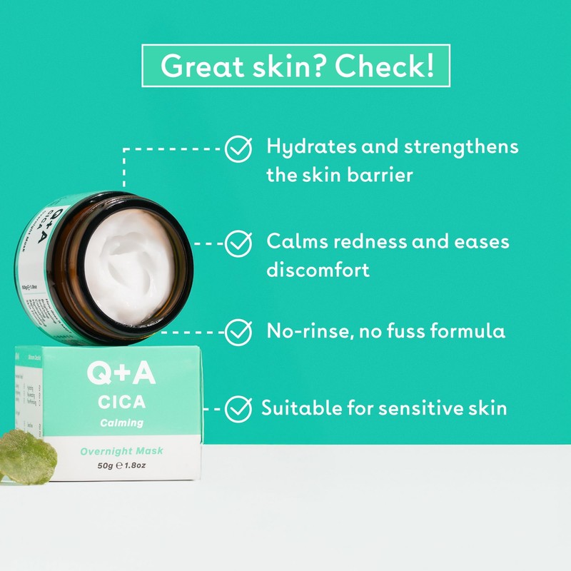 Q+A Cica Overnight Face MaskQ+A Cica Overnight Face Mask (50g),