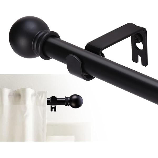 Curtain Rods for windows 32-48 inch, 5/8 inch Decorative Curtain