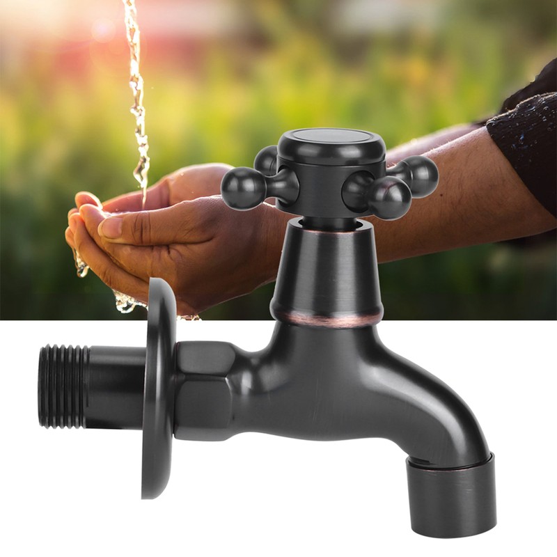 Retro Style Brass Single Handle Single Cold Quick Open Faucet