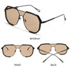 SODQW Retro Oversized Aviator Sunglasses for Women Men Square Double