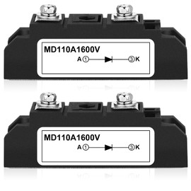 Yexiya 2 Pcs MD 110A (100A)-16 Solar Diode, Anti Reverse One Way Diode Use Voltage Range: AC - 400VAC; DC 3-1000V; Applied in Photovoltaics, Solar Energy Panels 12V 24V 48V