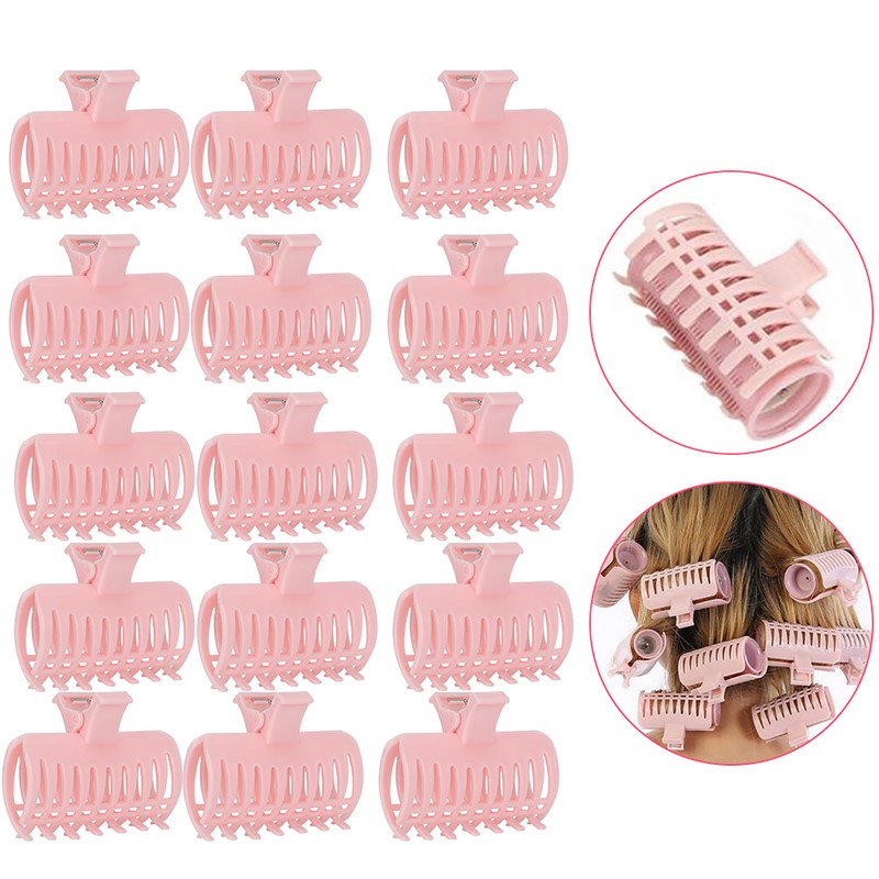 15Pcs/Set Curler Clip Hair Roller Fixing Clamp Holding Section Claw