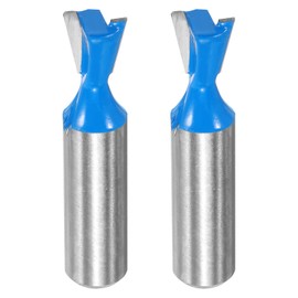 QUARKZMAN 2 Pieces Dovetail Cutter 1/2 Inch Diameter 1/2 Inch Shank Tungsten Carbide 14 Degree Dovetail Joint Drill Bit for Box Drawer Cabinet Joints Fine Woodworking