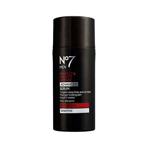 Boots No7 MEN Protect & Perfect Intense ADVANCED Serum ANTI-AGEING Sensitive 30ml-Targets Deep Lines and Wrinkles. FOR YOUNGER LOOKING SKIN IN JUST 2 WEEKS