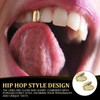 ZJIVQO 2Pcs Solid Hip Hop Teeth Plain Single Tooth Fangs